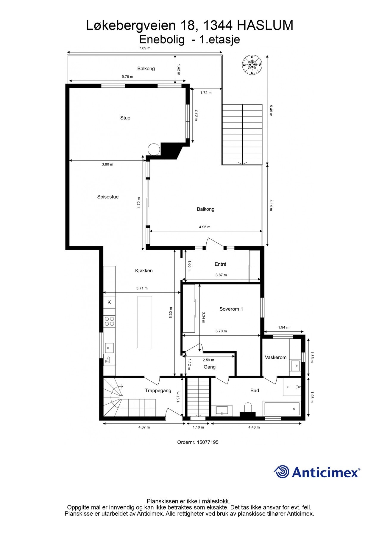 Vi tar en titt på plantegningen for å orientere oss litt først. Galleribilde