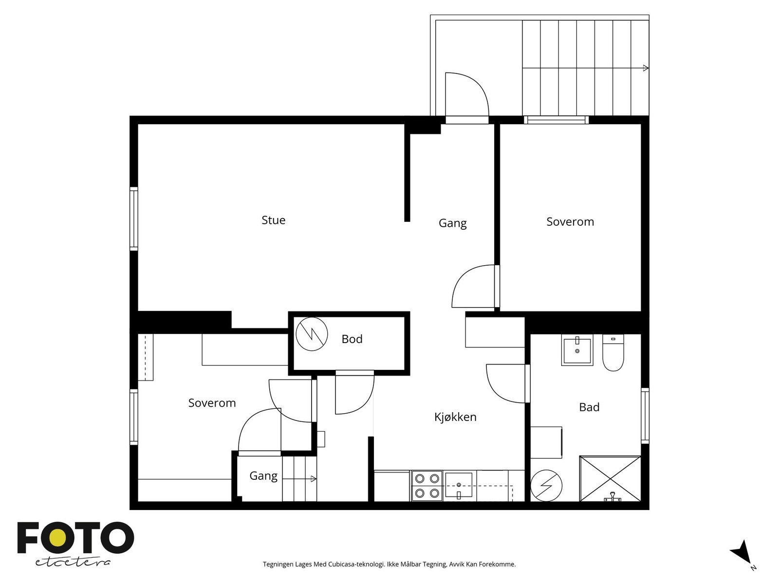 Boligen har også kjeller. Plantegning for kjelleren. Galleribilde