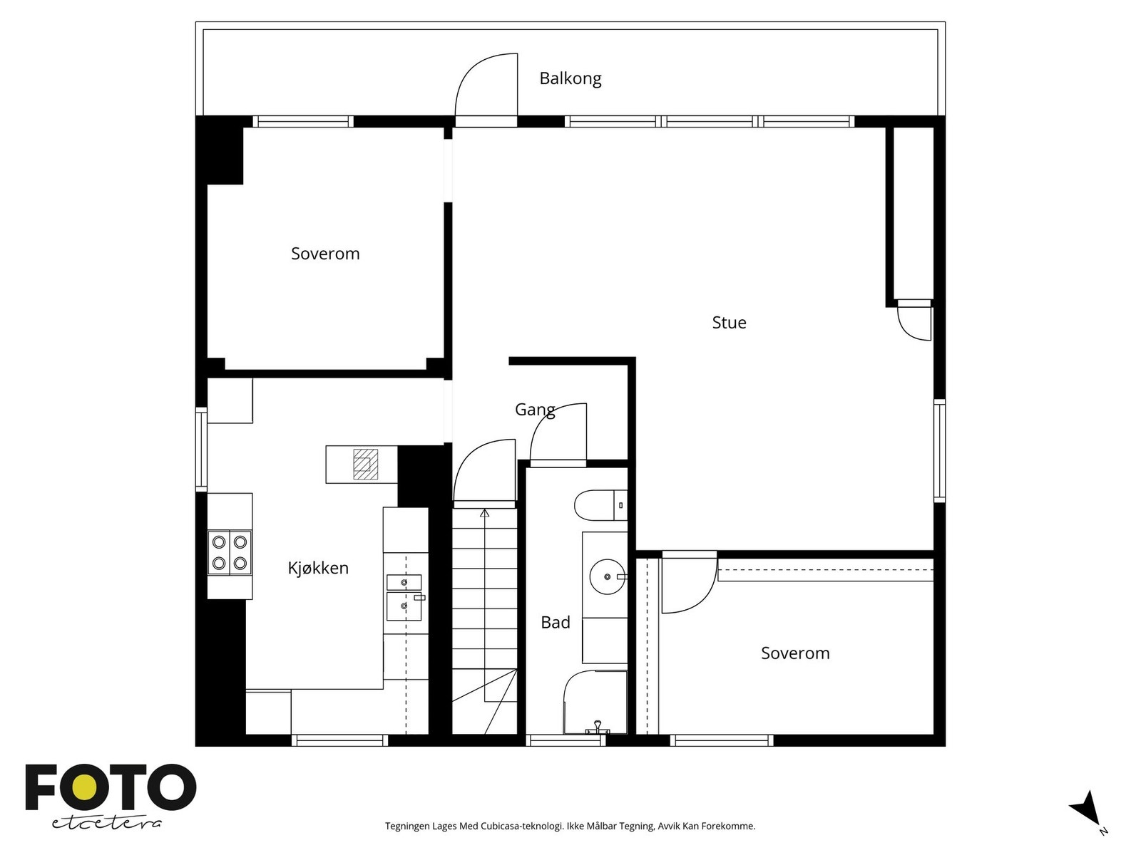 Videre beveger vi oss over til 2. etasje. Plantegning for 2.etasje. Galleribilde