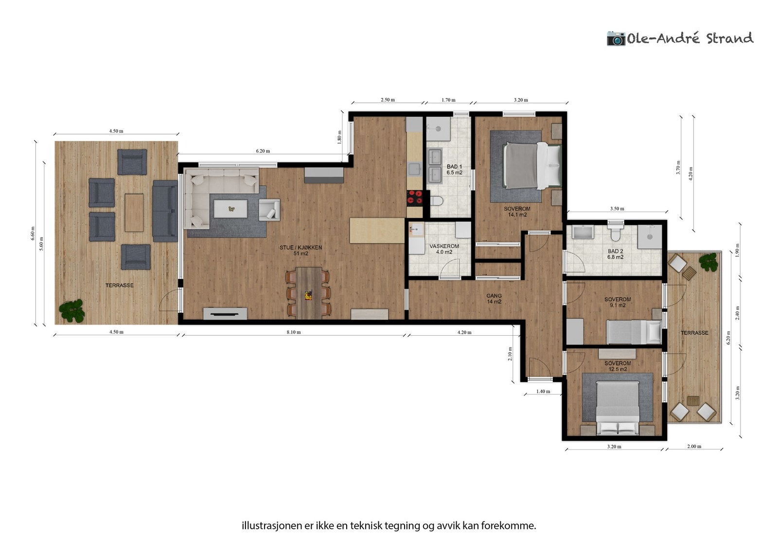 Planskisse (det tas forbehold om feil/avvik). Galleribilde