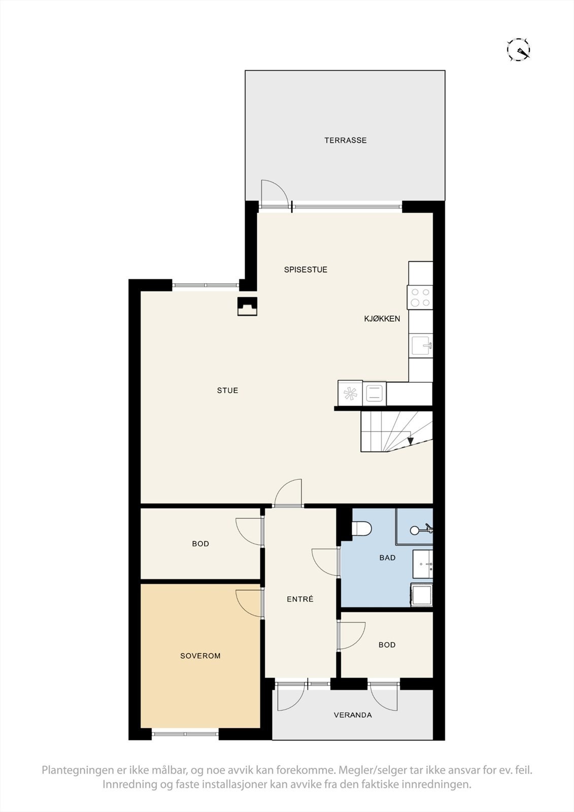 Plantegning av 1. etasjen Galleribilde