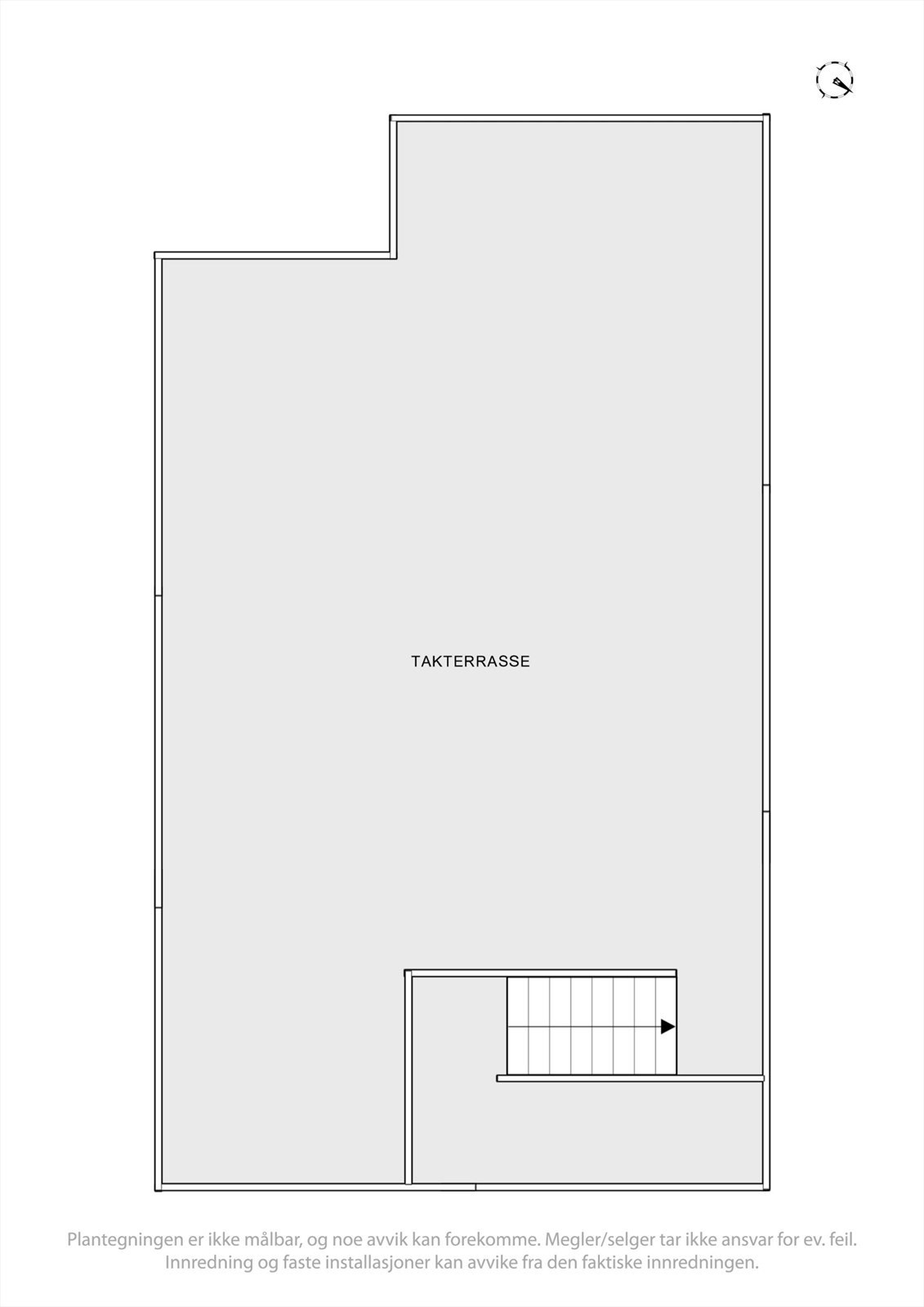 Plantegning av takterrassen Galleribilde