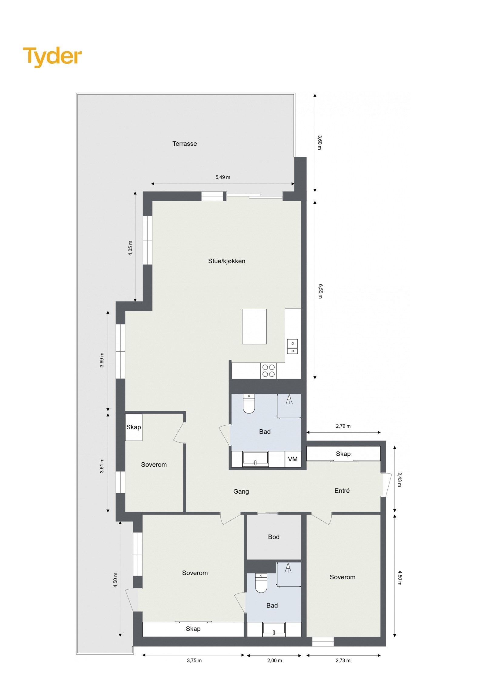 Plantegning Galleribilde