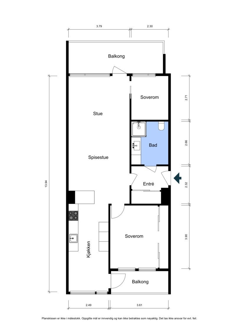 Plantegning 4. etasje Galleribilde