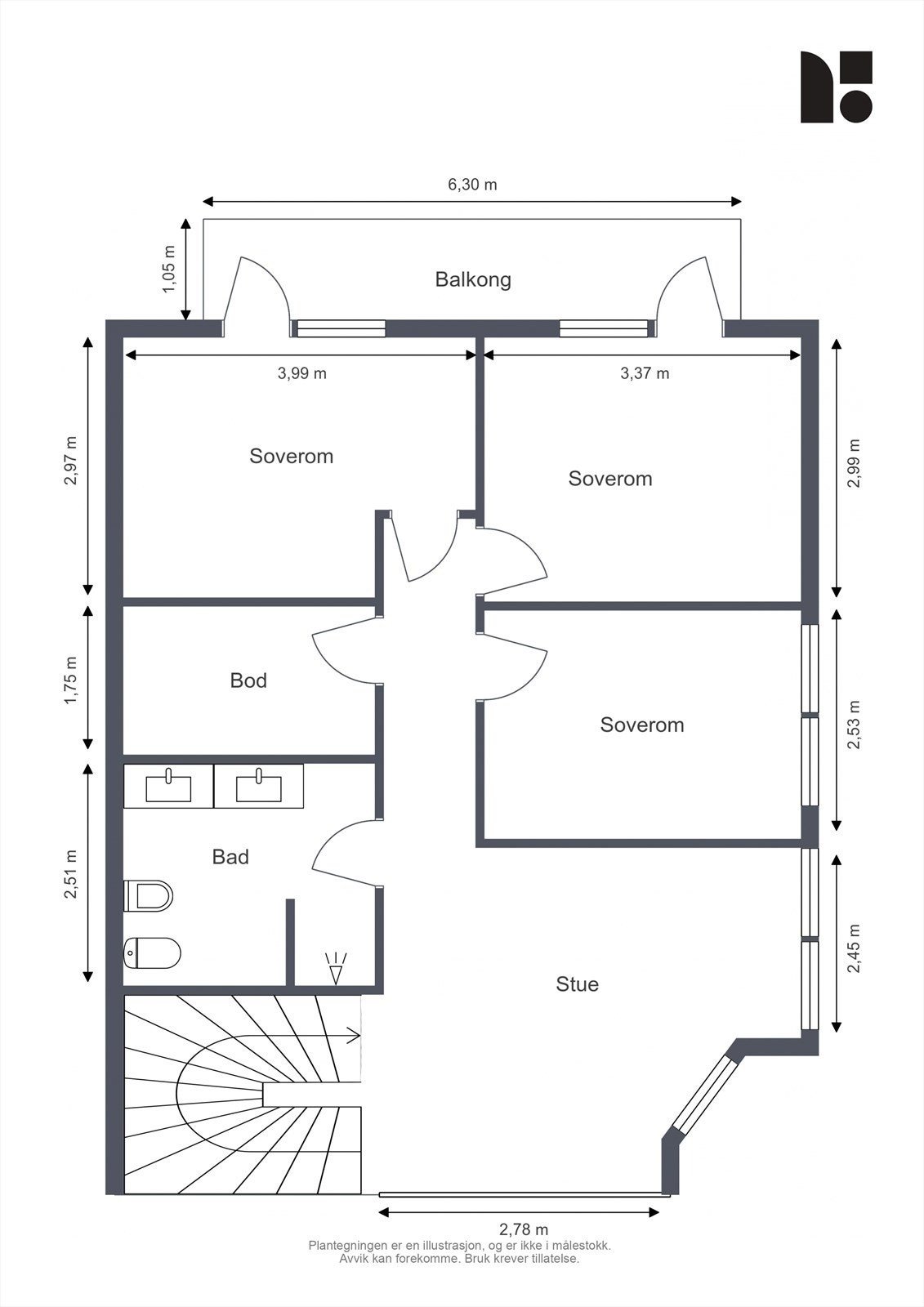 Plantegning 2. Etasje Galleribilde