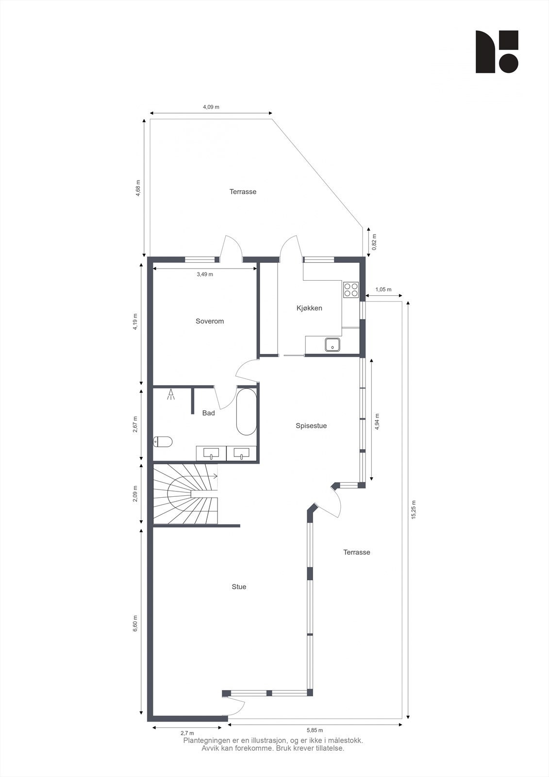 Plantegning 1.Etasje Galleribilde