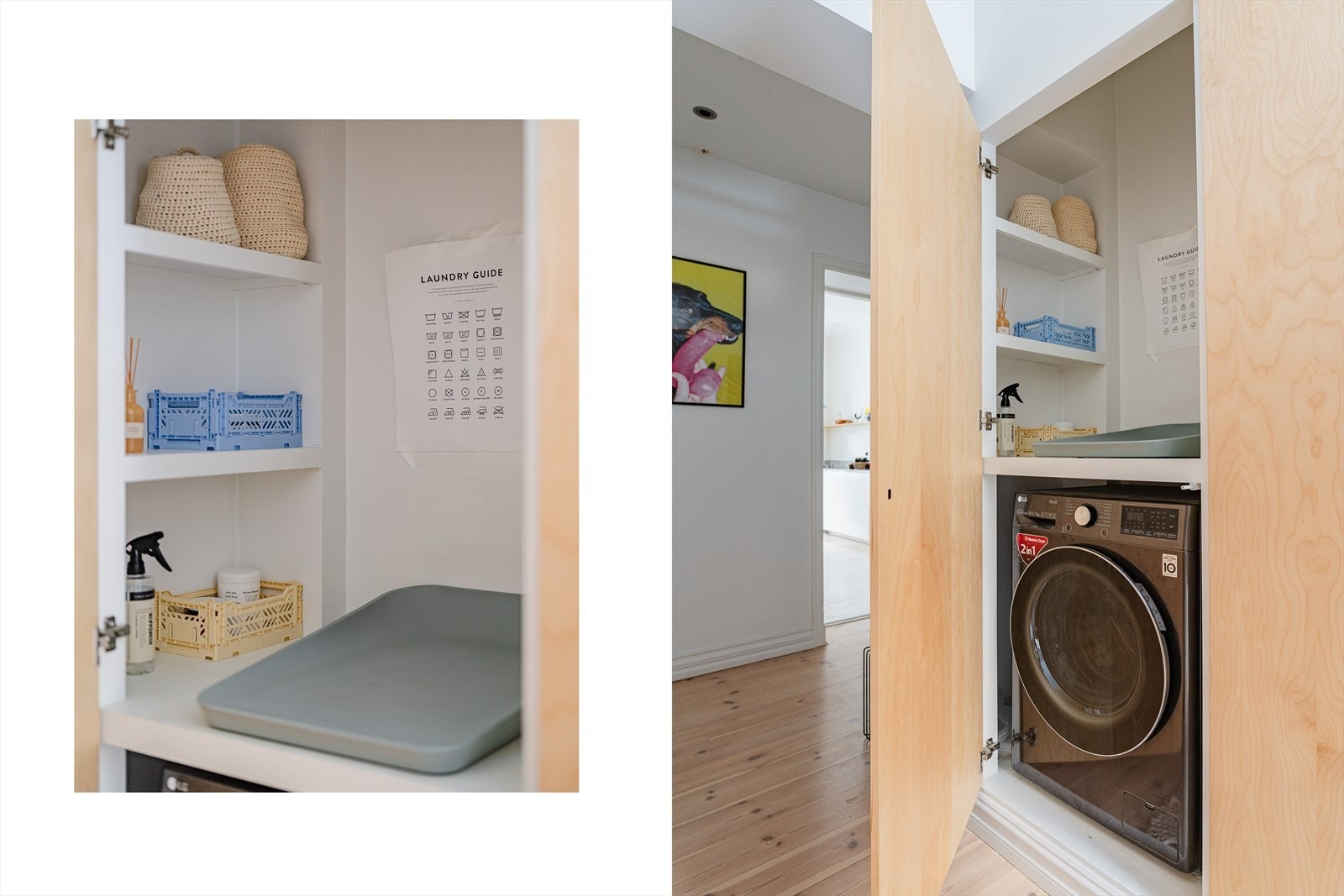 Det er opplegg for vaskemaskin i skap plassert ved kontoret - Automatisk vannstopper er montert Galleribilde