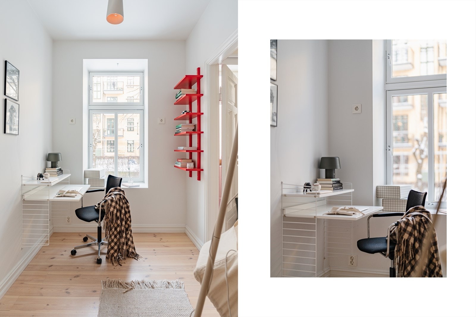 Det er etablert et praktisk kontor i tilknytning til soverom 2 og 3 Galleribilde