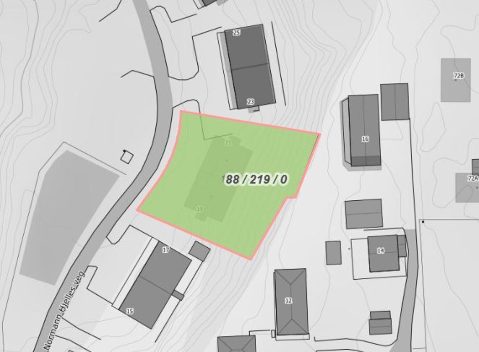 Kartutsnitt. Galleribilde