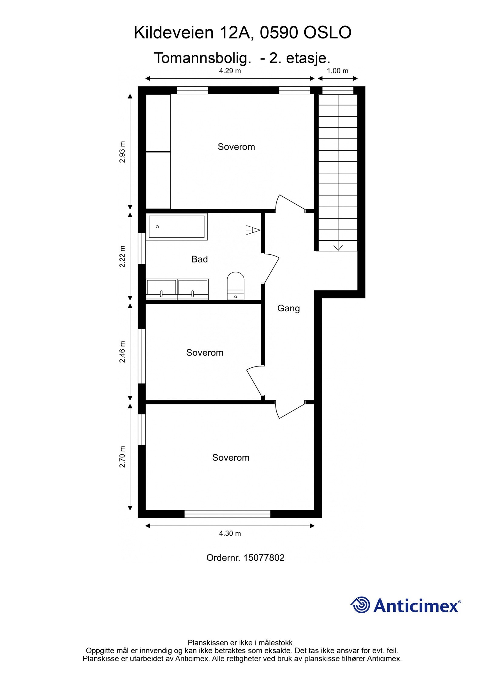 Planskise 2. etasje. Galleribilde