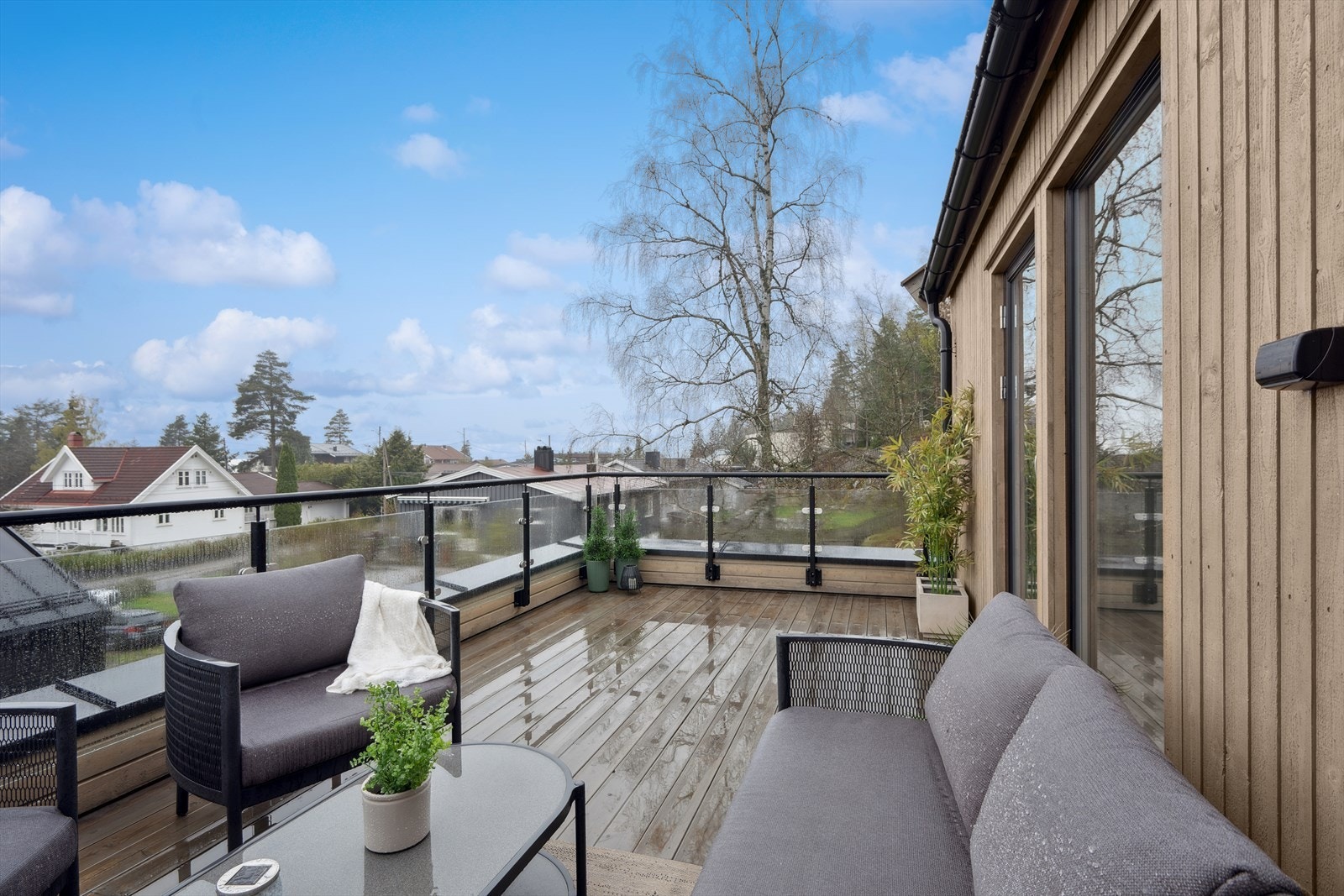 Takterrassen er på hele ca 17 kvm. Galleribilde