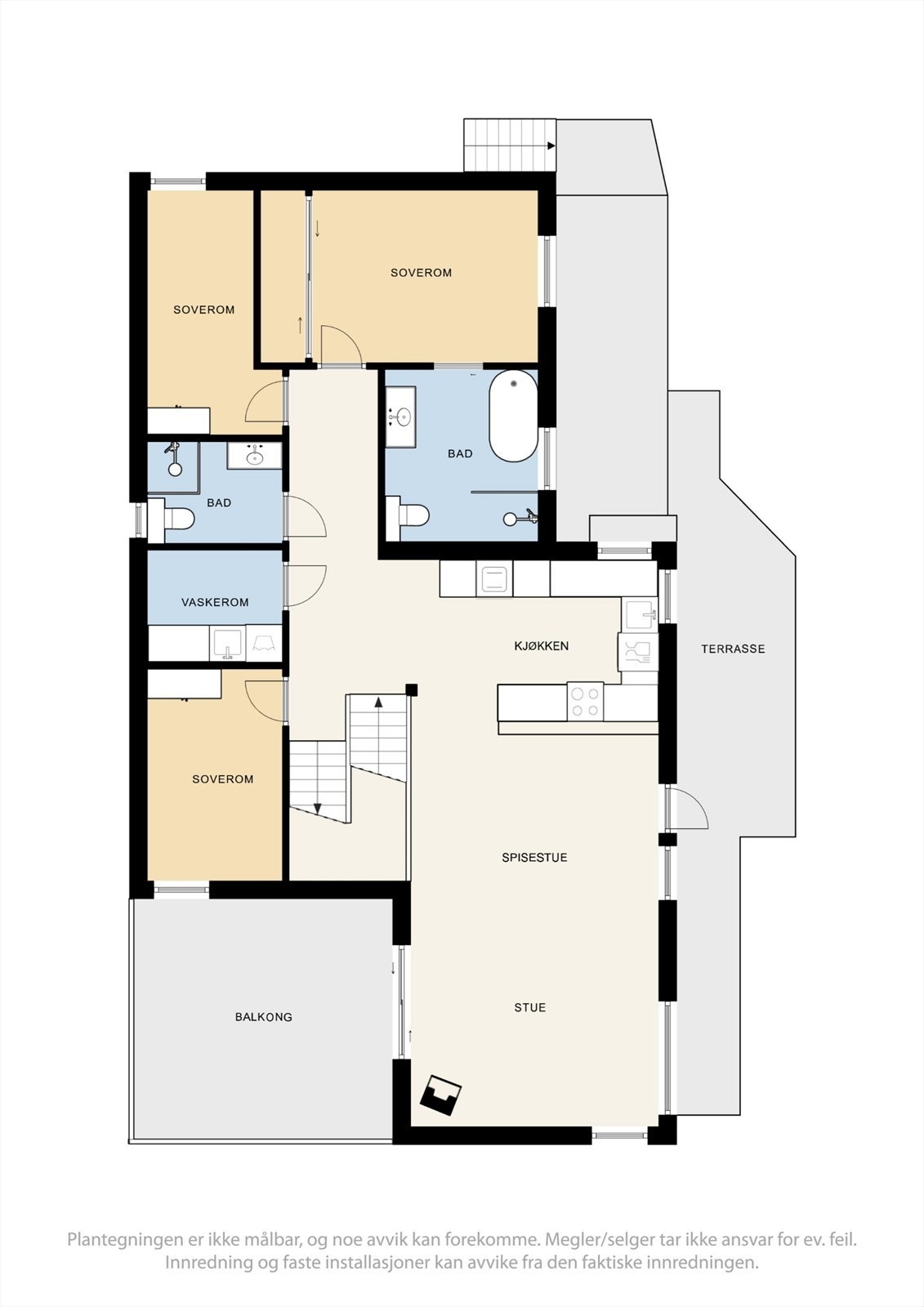 Plantegning 1.etg Galleribilde