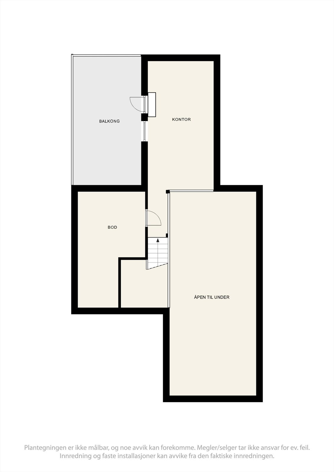 Plantegning loft. Galleribilde