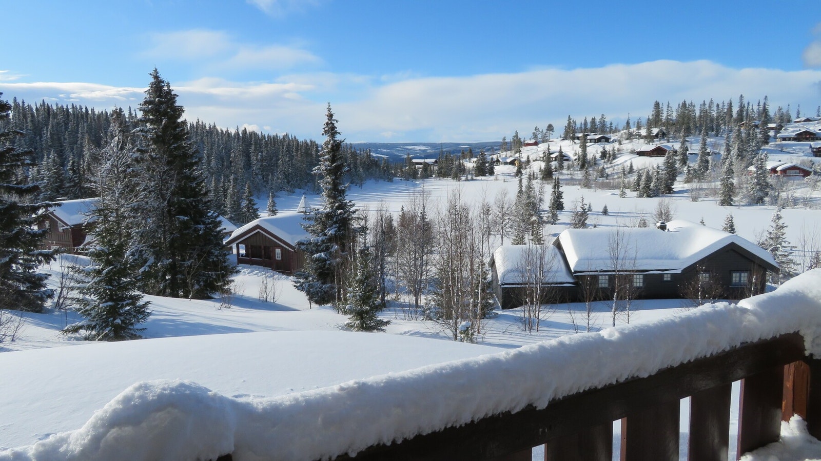 Utsikten fra hytta på vinterstid. Selgers eget bilde. Galleribilde