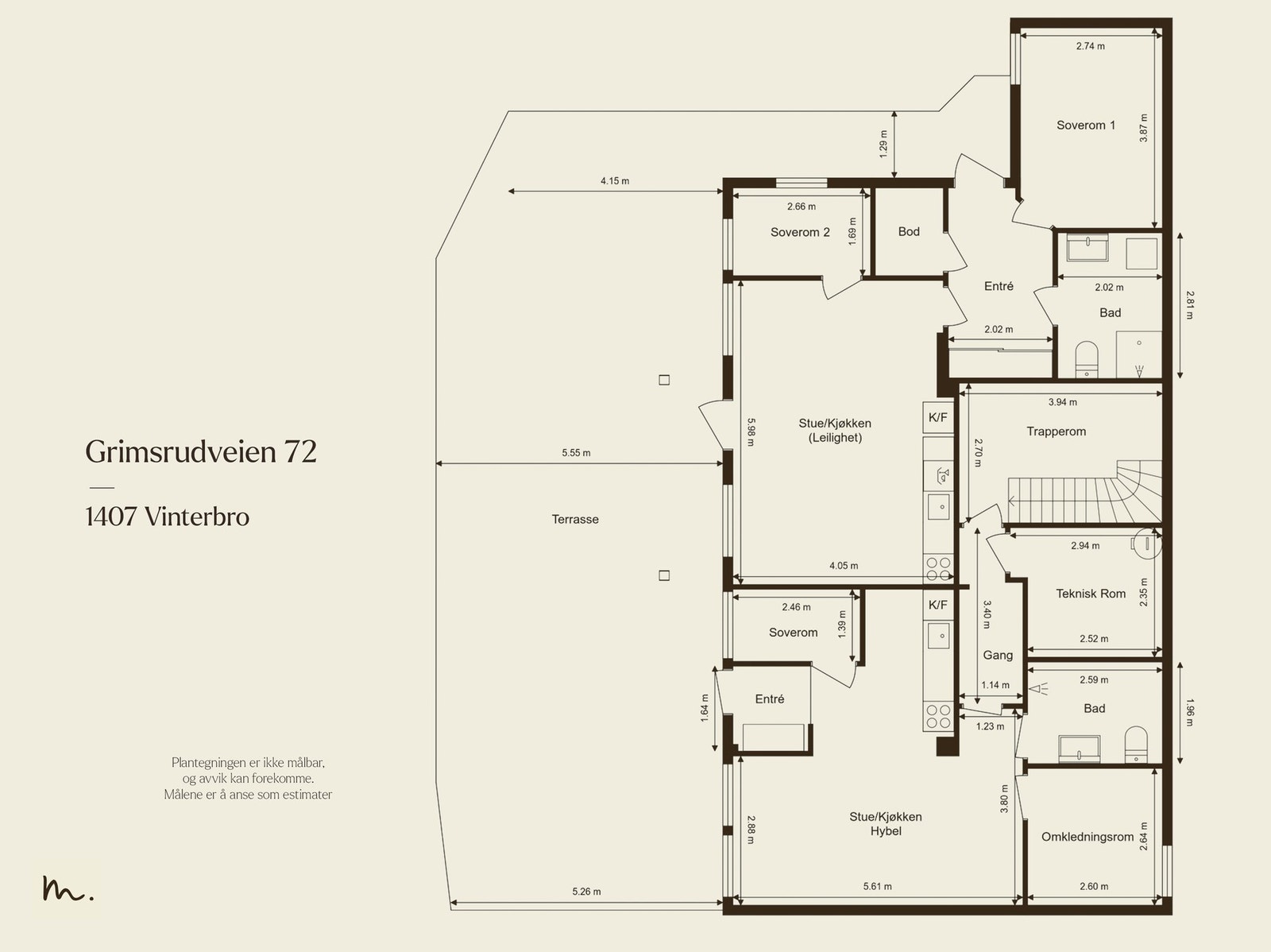 Plantegning underetasje. Galleribilde