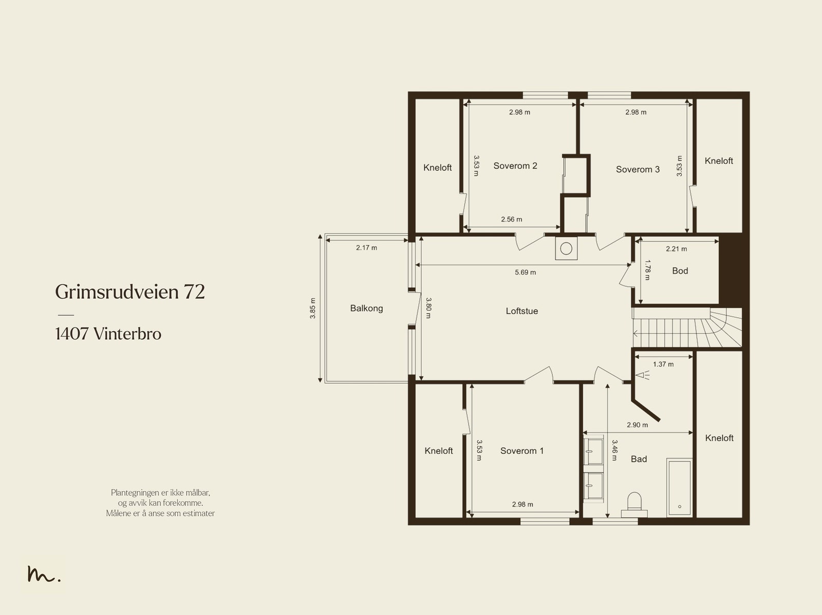 Plantegning loft. Galleribilde