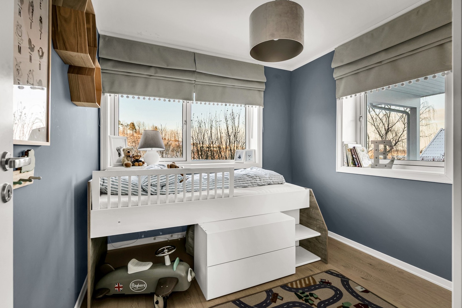 Det tredje soverommet egner seg godt som barnerom, kontor eller hobbyrom, avhengig av behov. Galleribilde