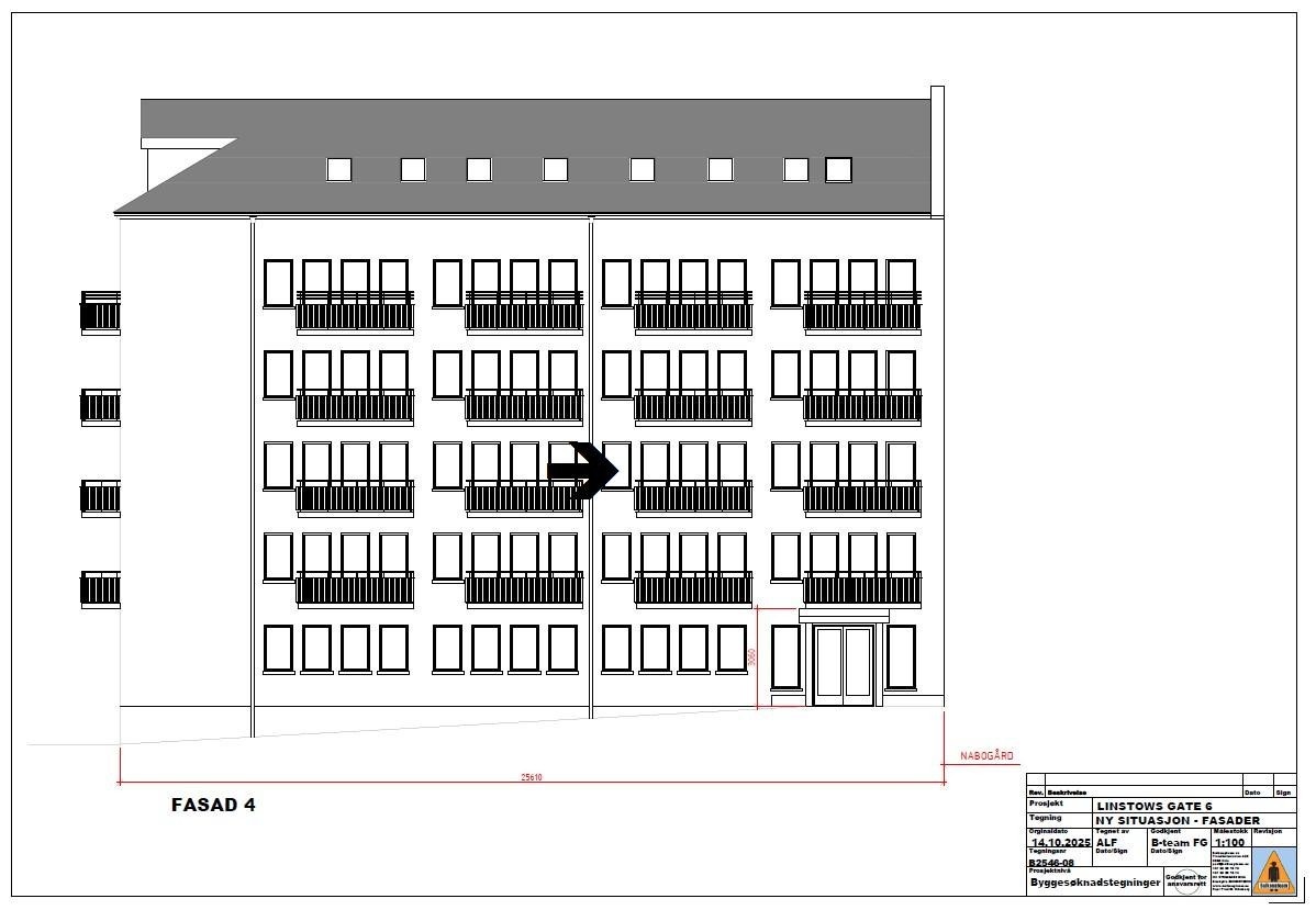 Balkongsøknad fasade Galleribilde