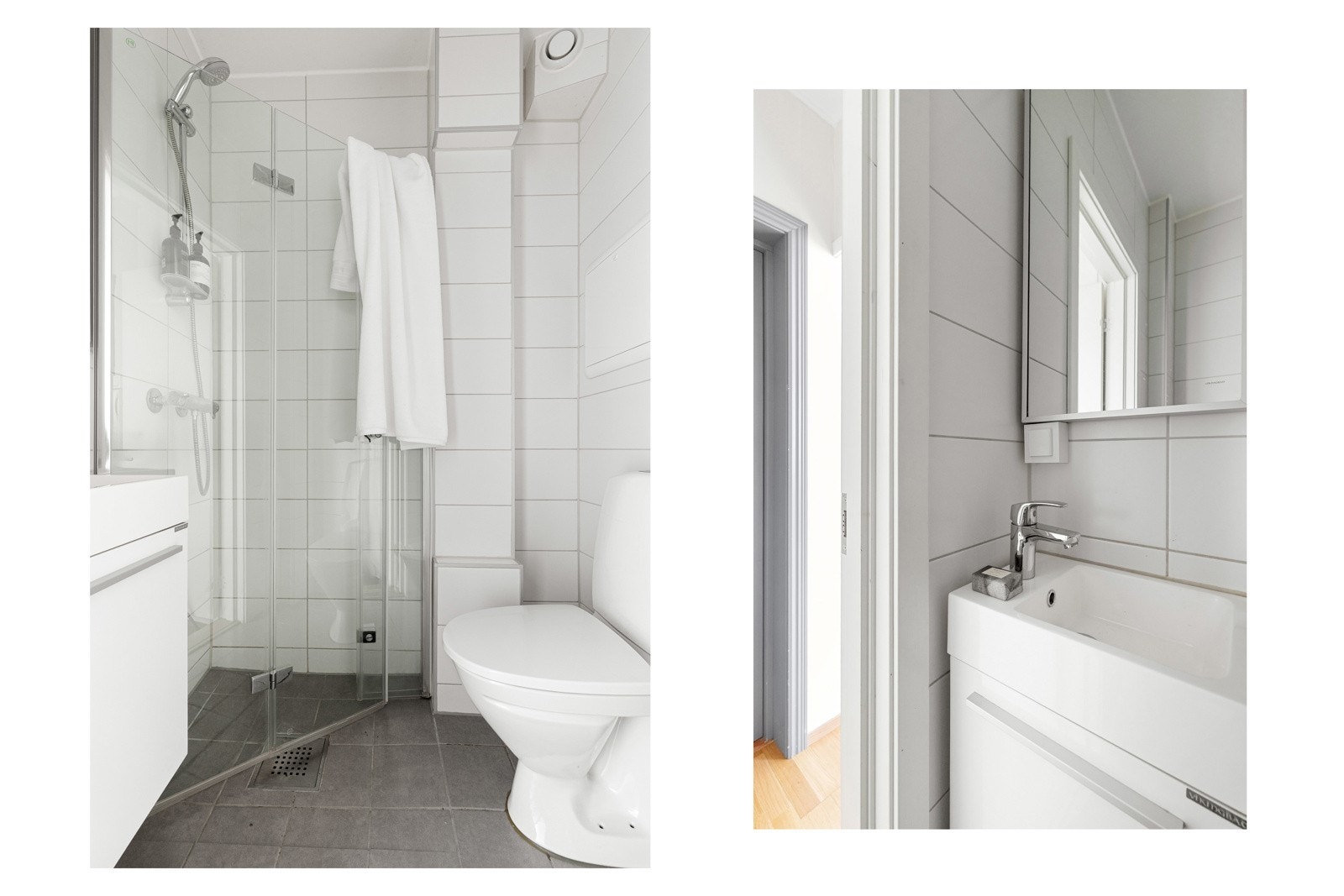 Badet ble oppgradert i 2019 med ny membran, fliser og sanitært utstyr. Galleribilde