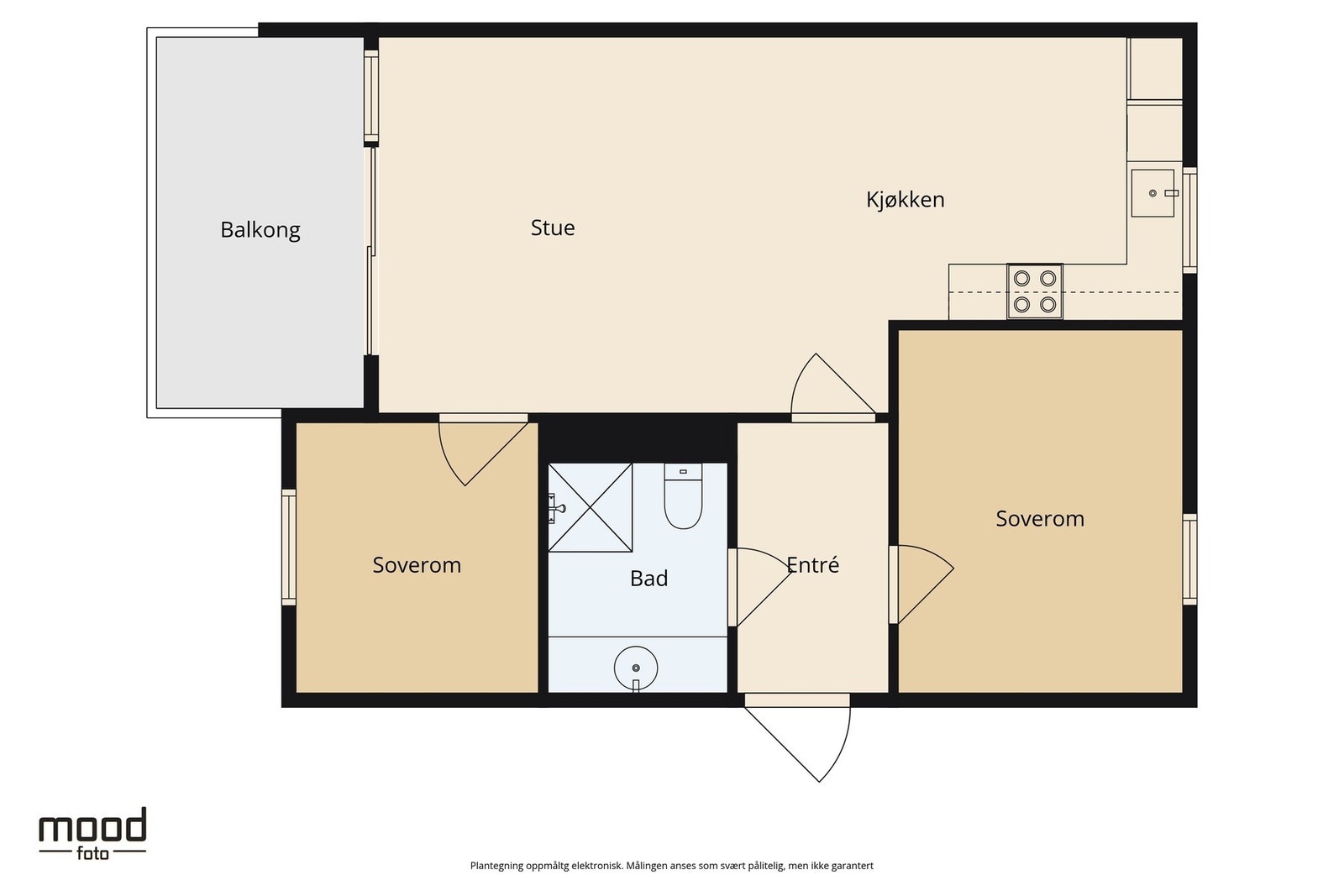 Leilighetens planløsning - I tillegg er det ekstern bod Galleribilde