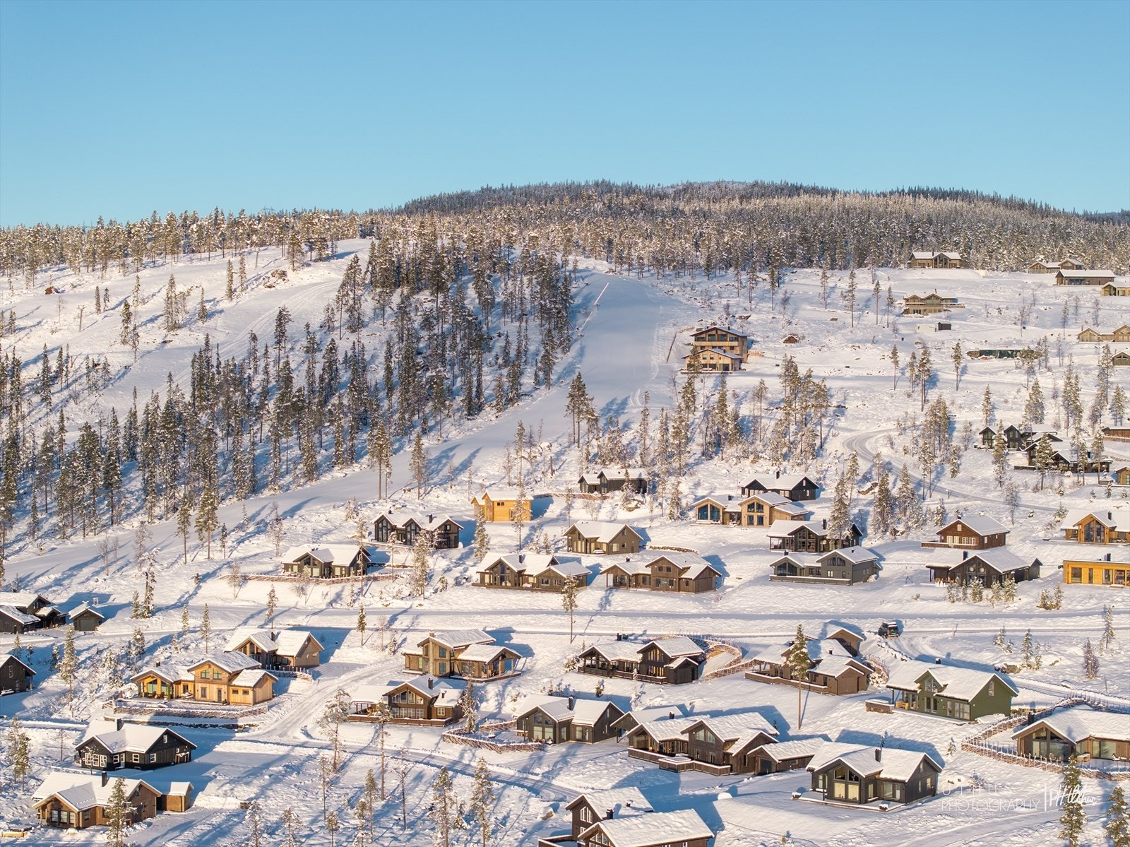 Her ser man deler av alpinanlegget Galleribilde
