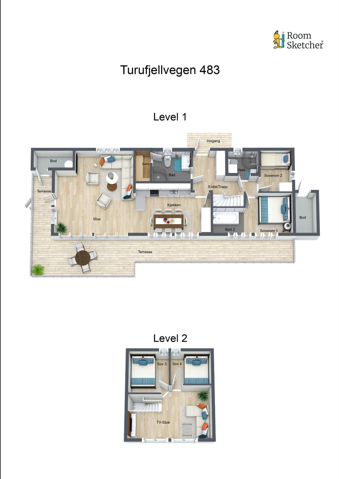 Turufjellvegen 483 - 3D Floor Plan.png Galleribilde