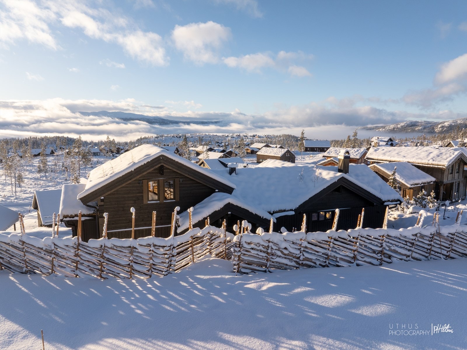 Skigard skaper en hyggelig inngjerding og helhet Galleribilde
