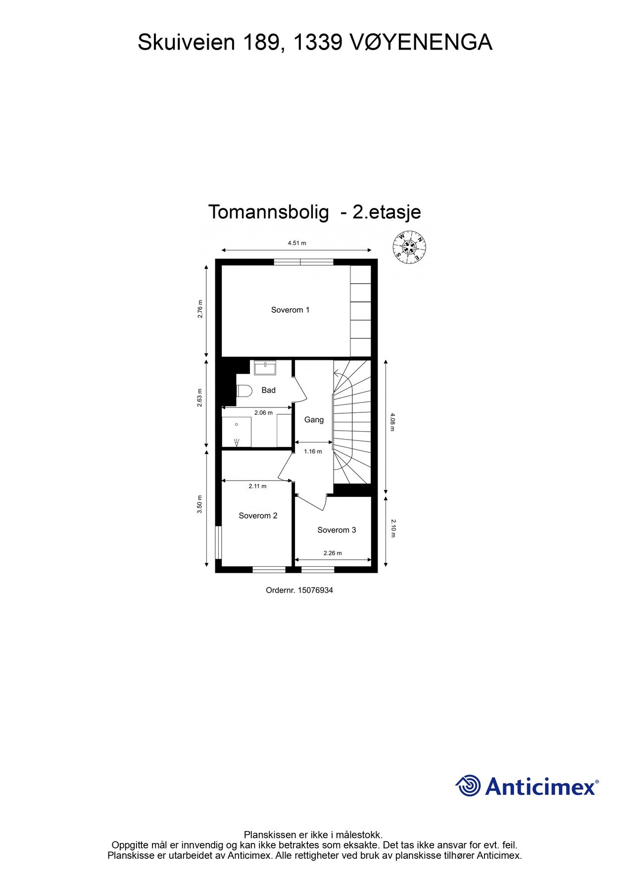 Plantegning 2. etasje Galleribilde