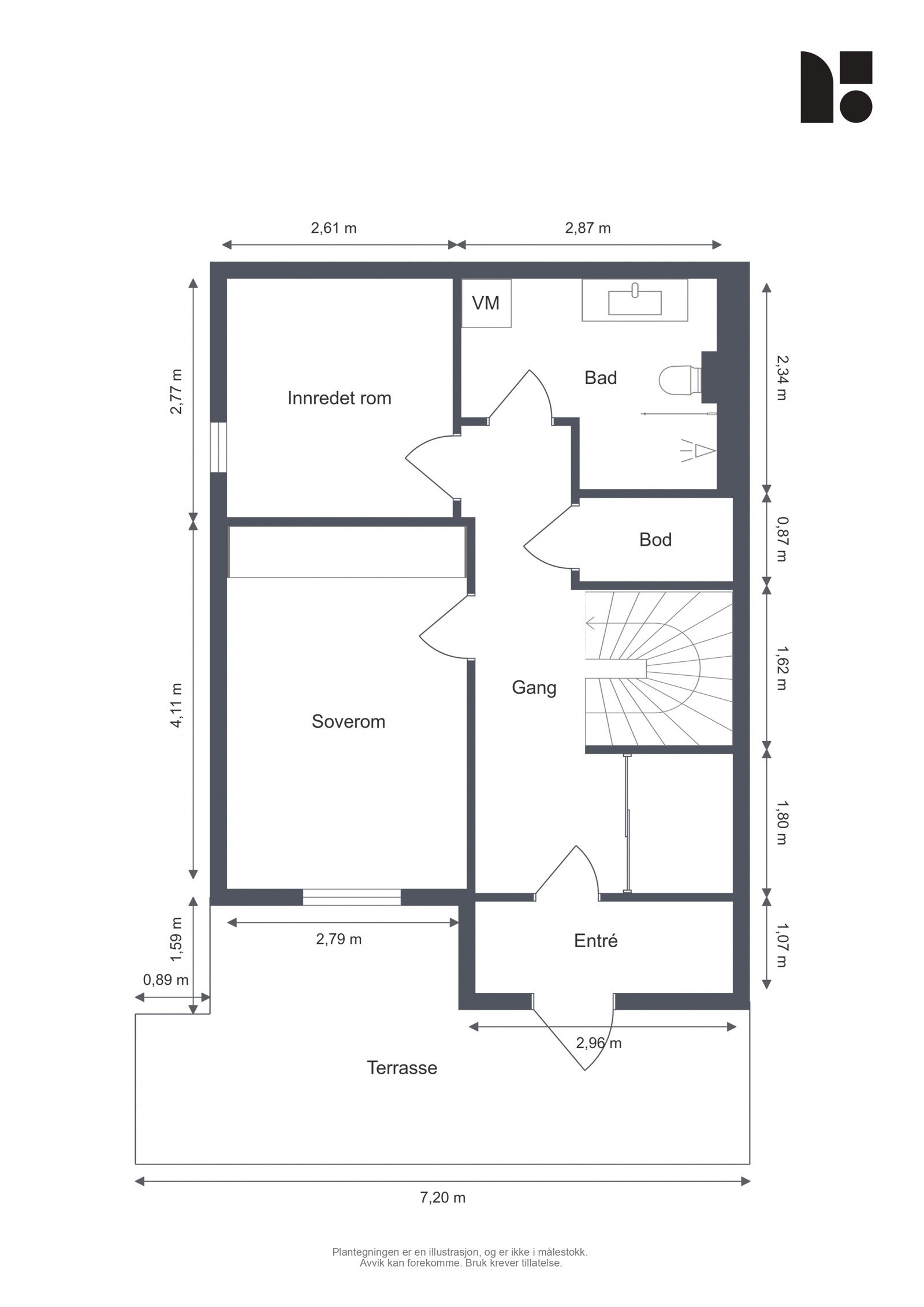 Plantegning underetasje. Galleribilde