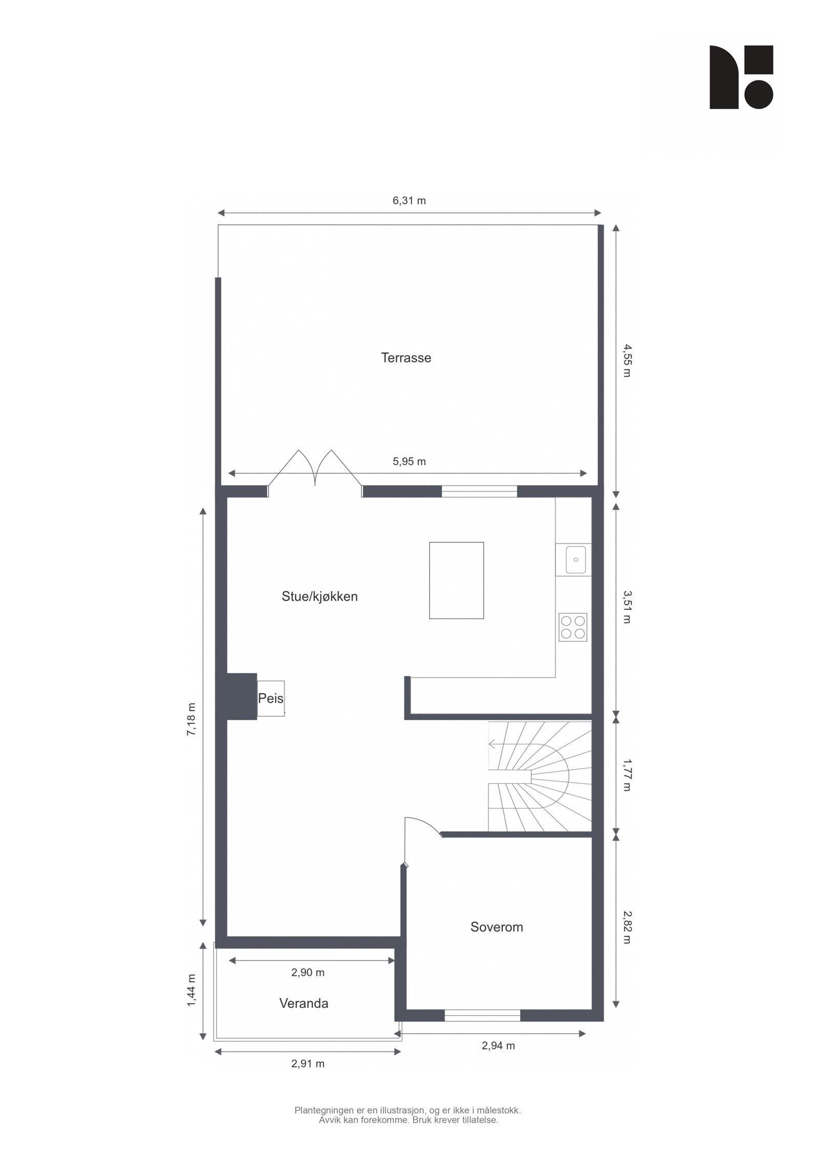 Plantegning 1. etasje. Galleribilde
