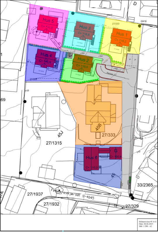 Kart vedlagt vedtektene som viser inndeling av bruksretter Galleribilde