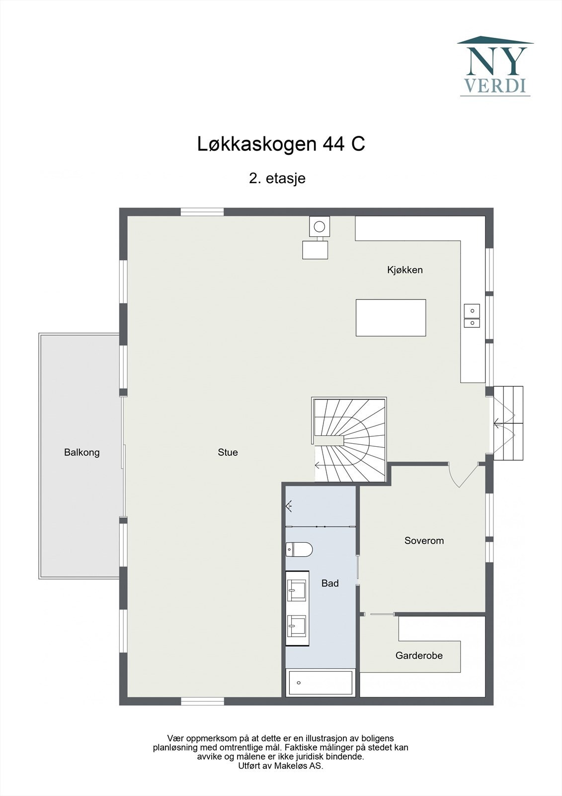 2.etasje, dagens planløsning Galleribilde