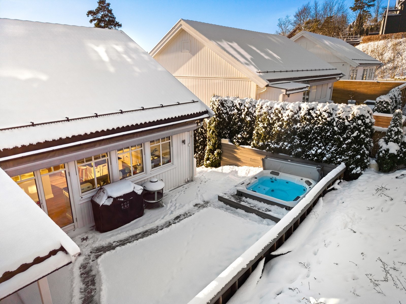 Meget skjermet uteplass uten innsyn Galleribilde