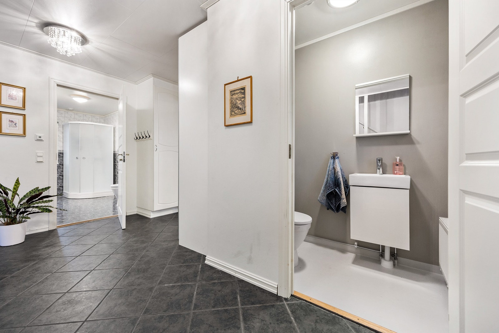 Toalettrom i entreen Galleribilde