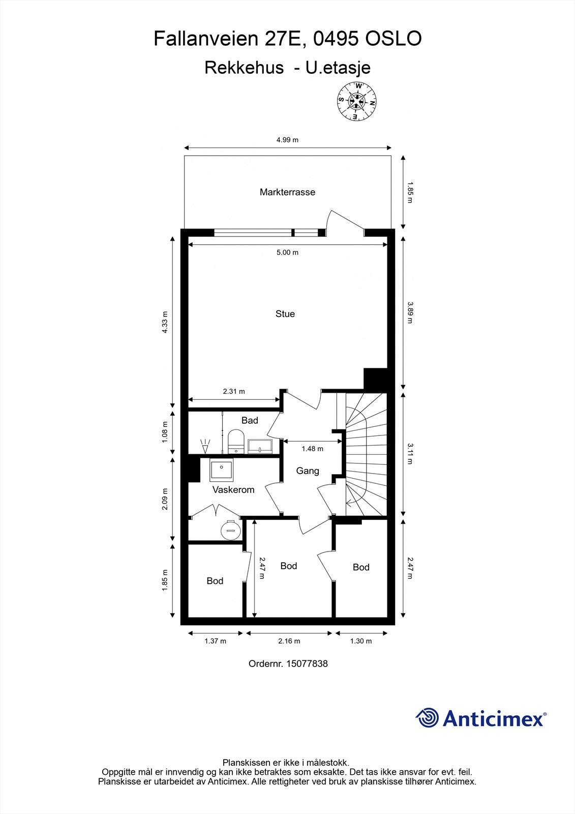 Planskisse - Underetasje Galleribilde