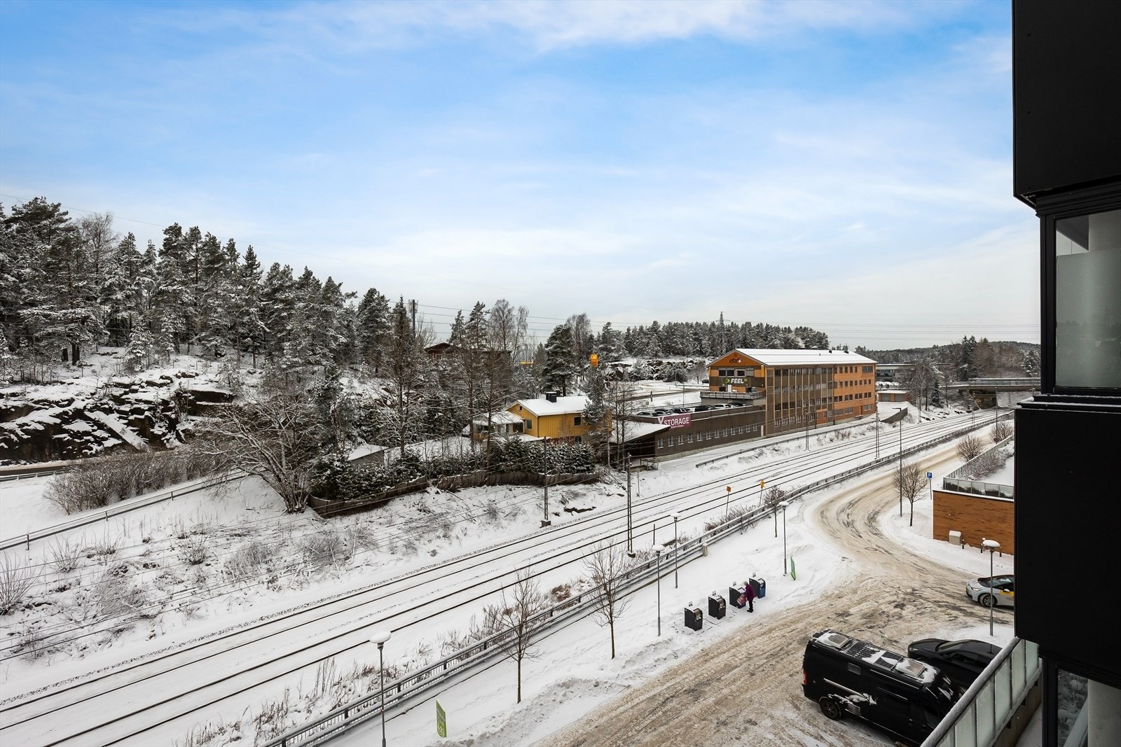 Utsynet fra balkongen. Galleribilde