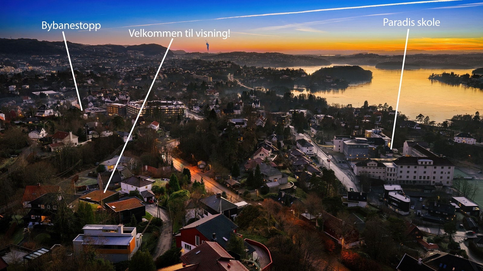 Sentral beliggenhet med kort avstand til bybane og buss, barnehage og skoler. Galleribilde