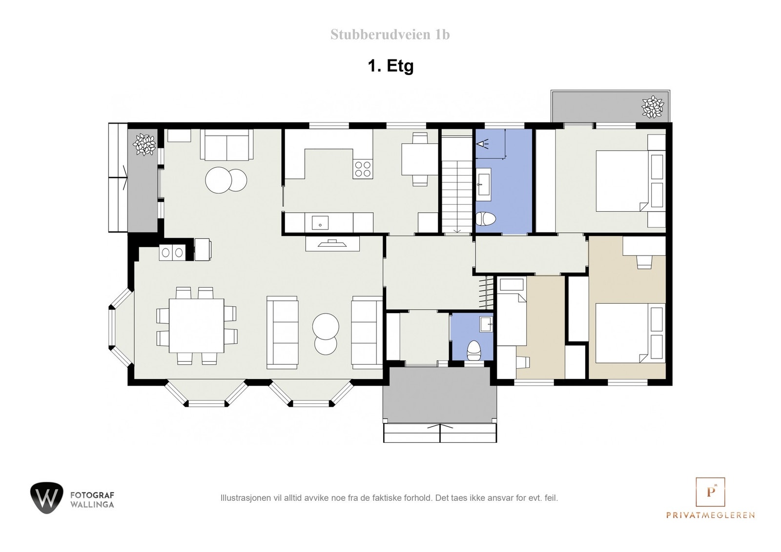 Plantegning 1. etasje Galleribilde