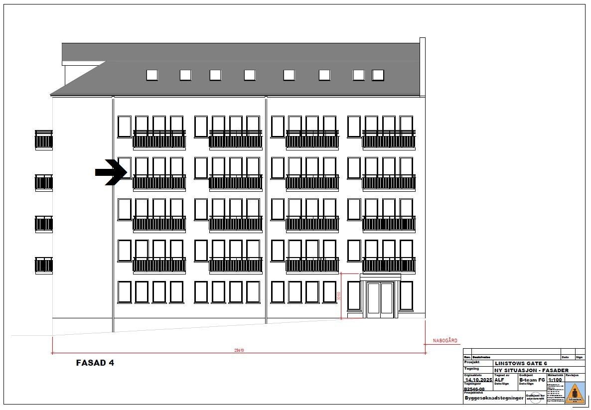 Balkongsøknad fasade Galleribilde