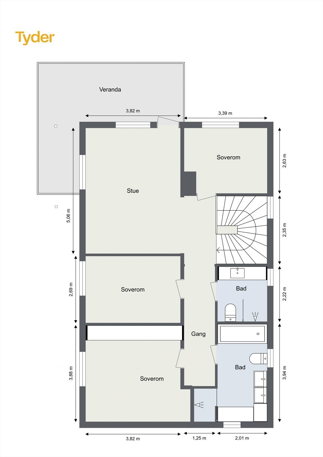 Plantegning 2. etasje Galleribilde
