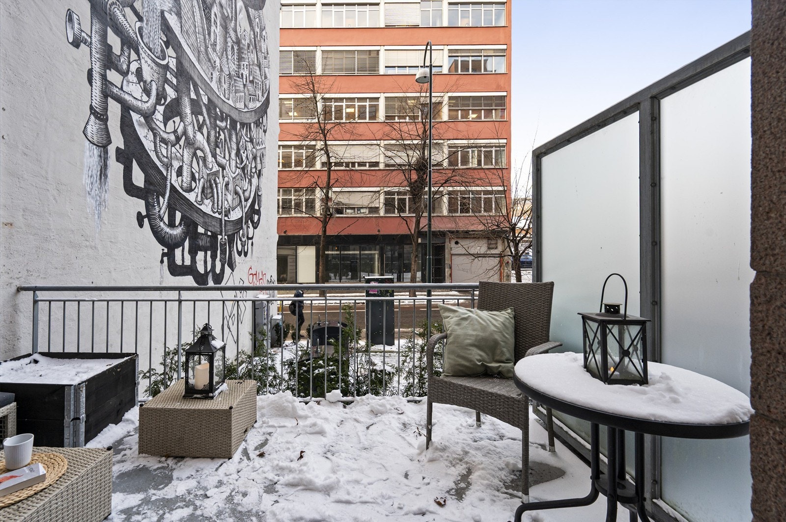 Balkongen er på 8 kvm og vender nordvest. Galleribilde