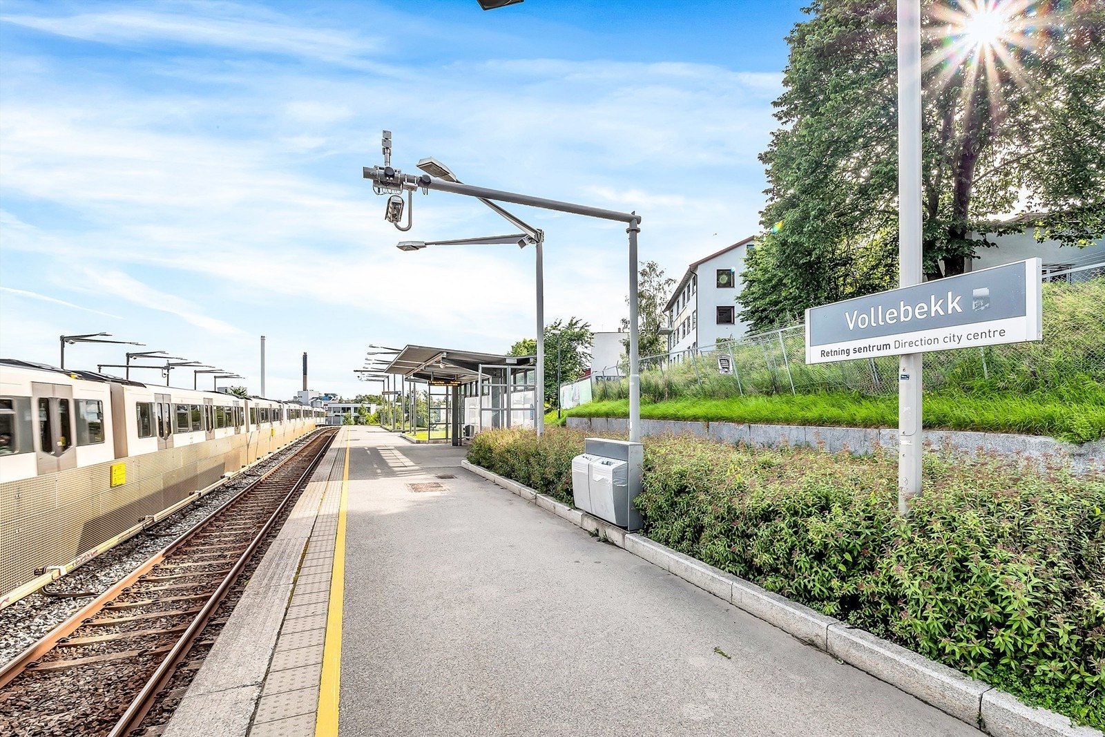 T-banen kun få minutters gange fra leiligheten. Galleribilde
