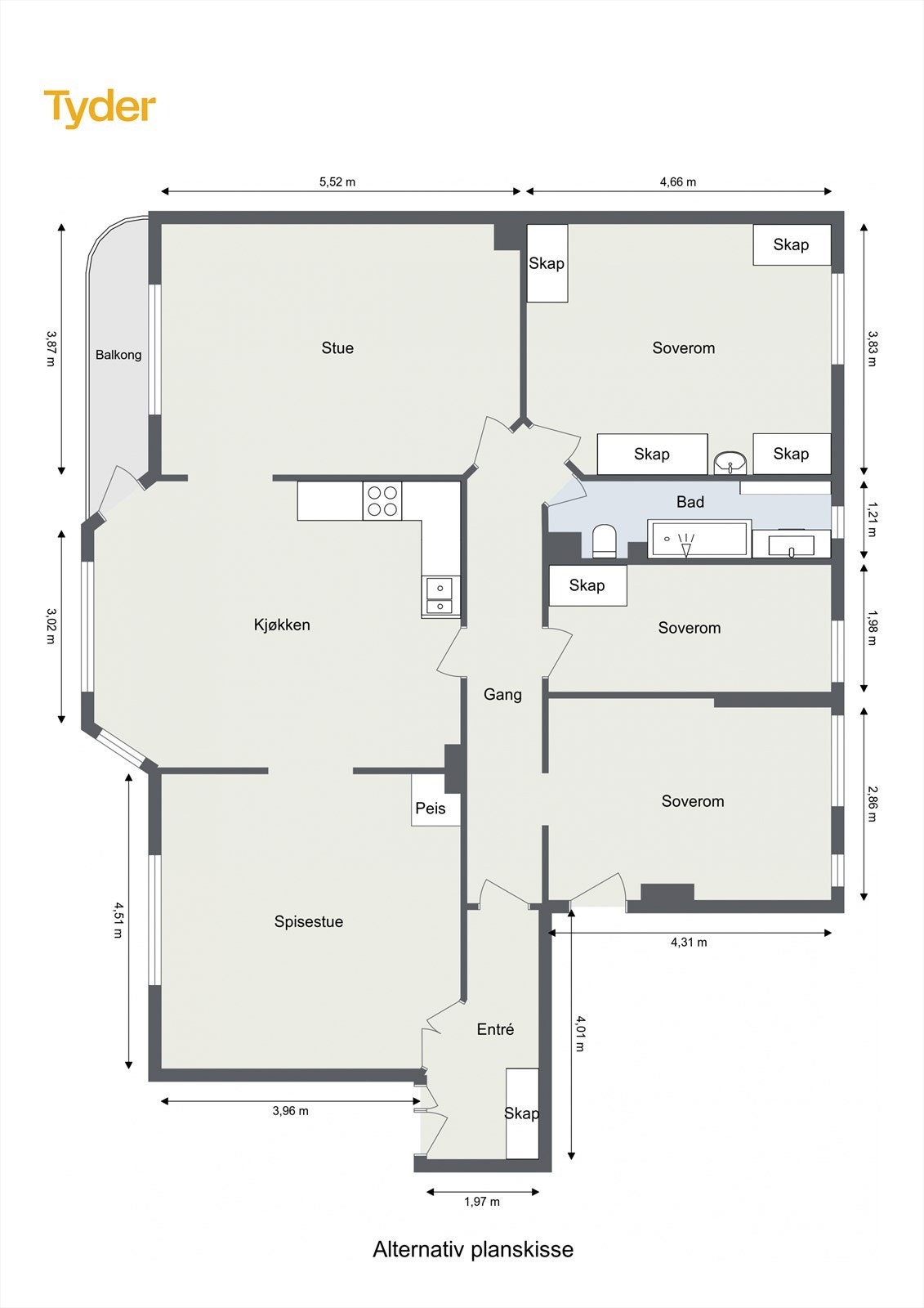 Alternativ planskisse 1 Galleribilde