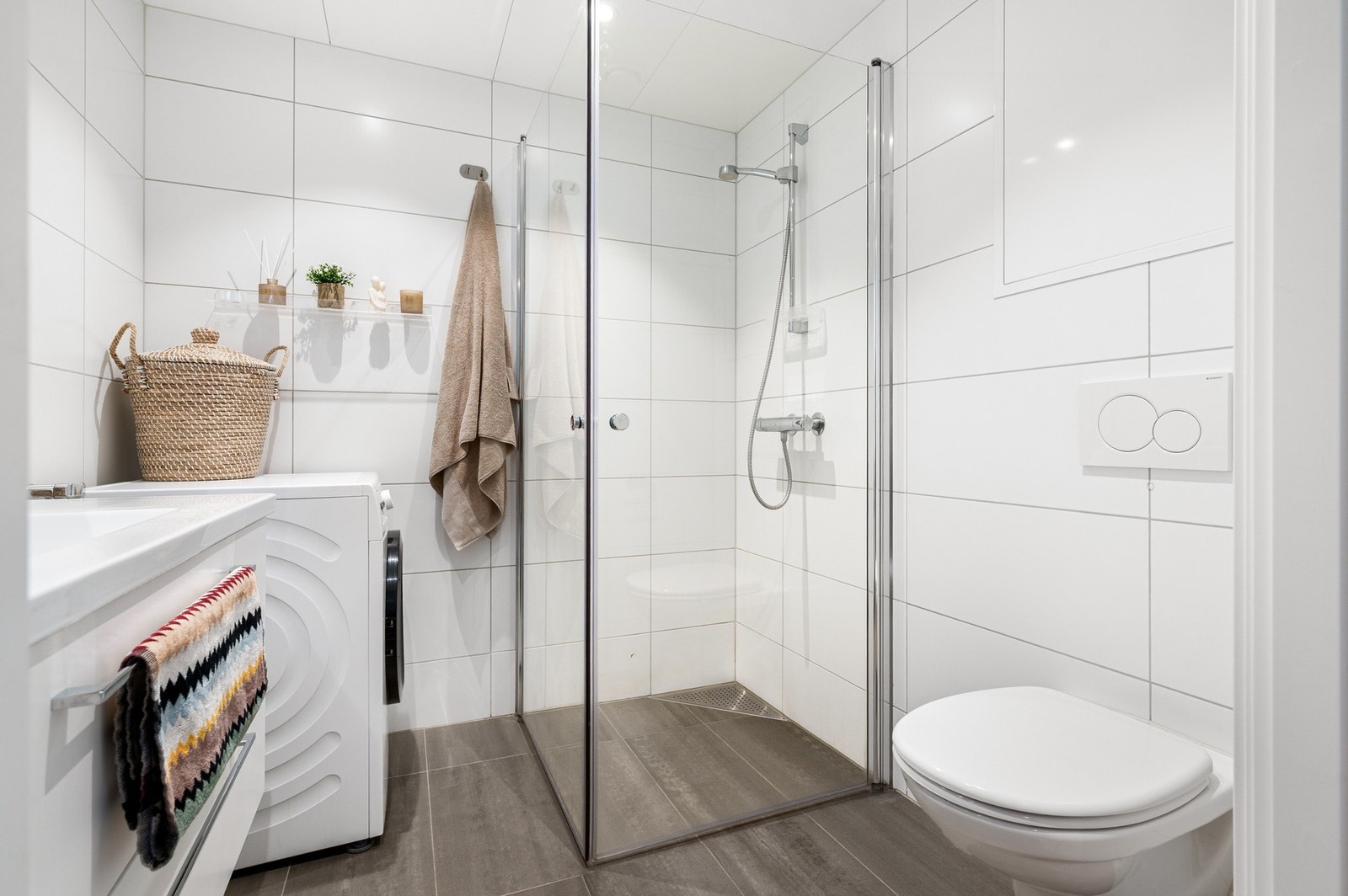 Her finnes også opplegg for vaskemaskin. Galleribilde