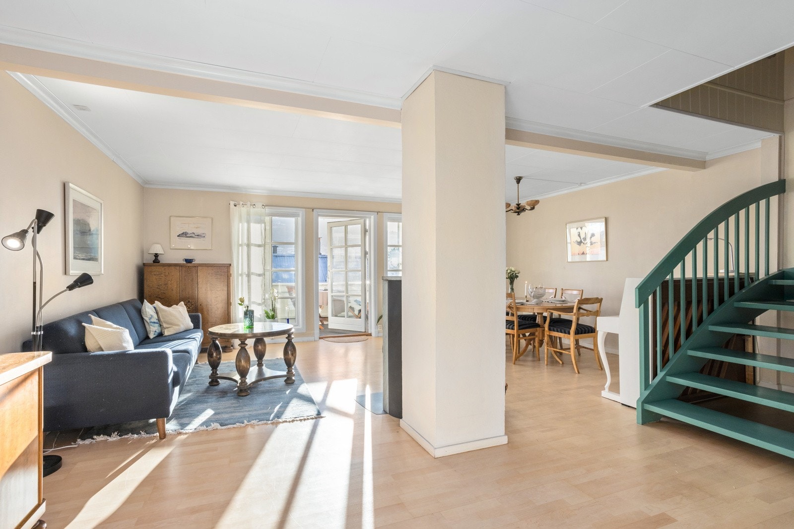 Parkettgulvet ble slipt i år 2017 Galleribilde