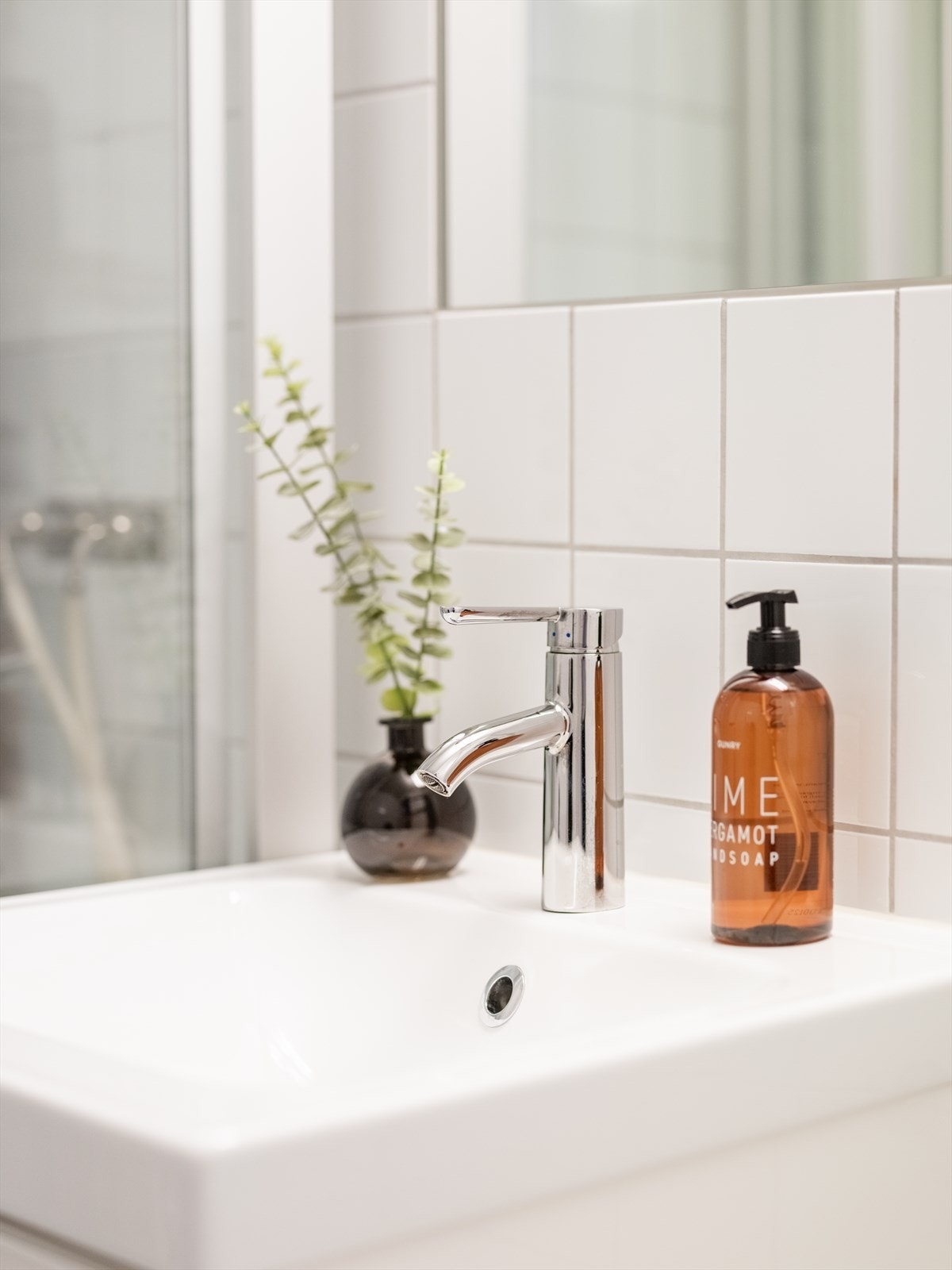 Servanten på badet ble fornyet i 2021. Galleribilde