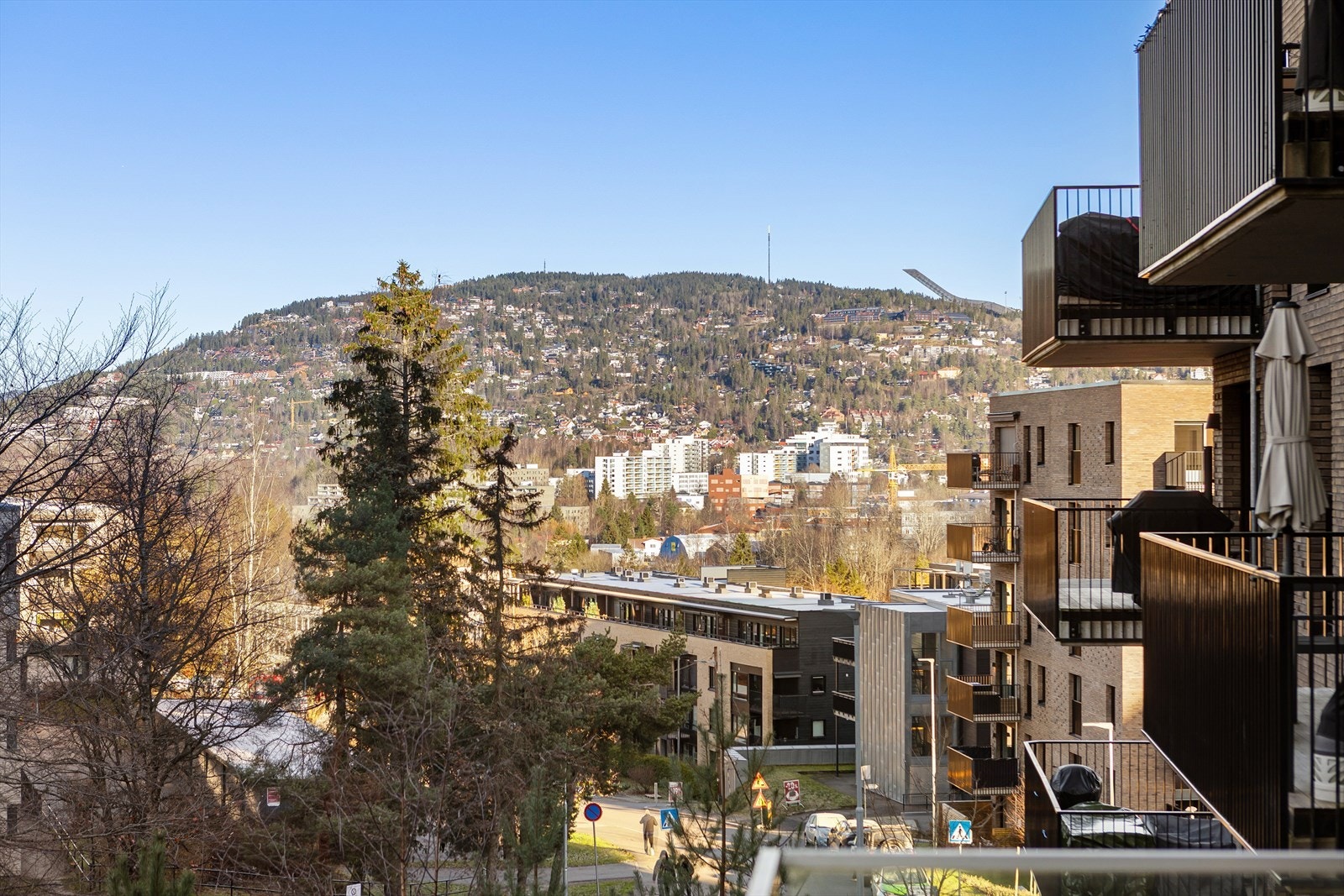 Utsikt mot Holmenkollen Galleribilde