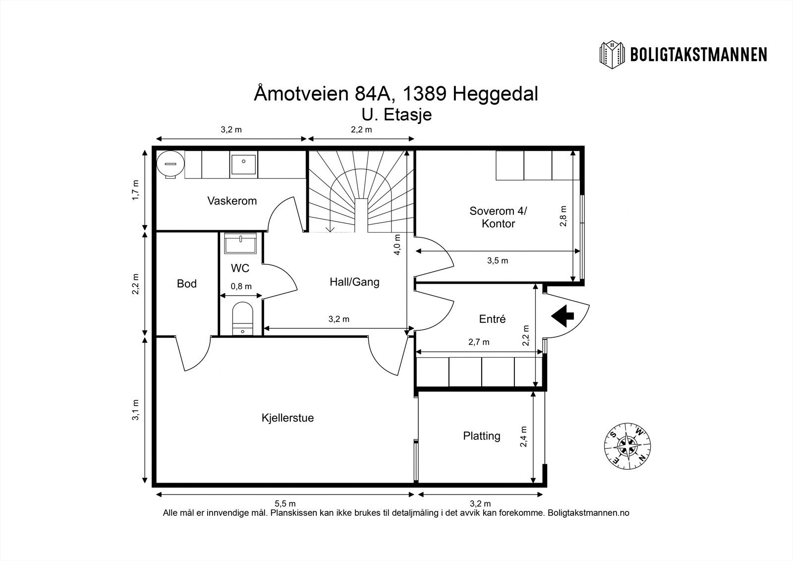 Plantegning underetasje. Galleribilde