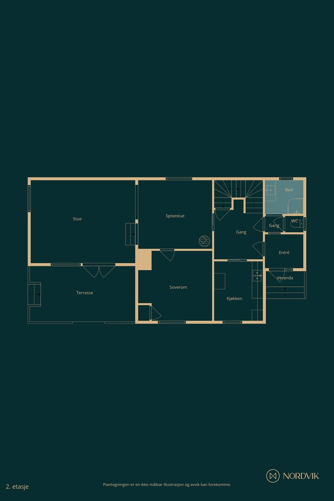 Plantegning hovedetasje Galleribilde