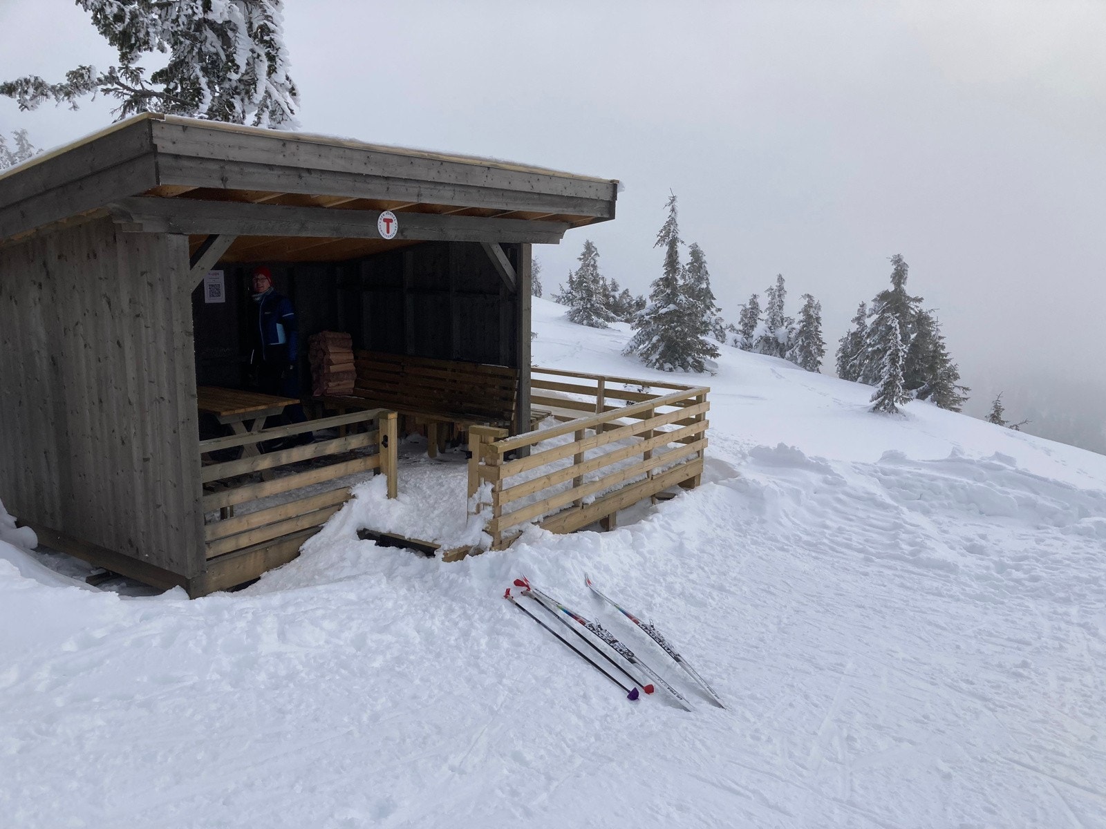 Gapahuk på Krokvassfjellet som er et fint turmål både vinter og sommer Galleribilde